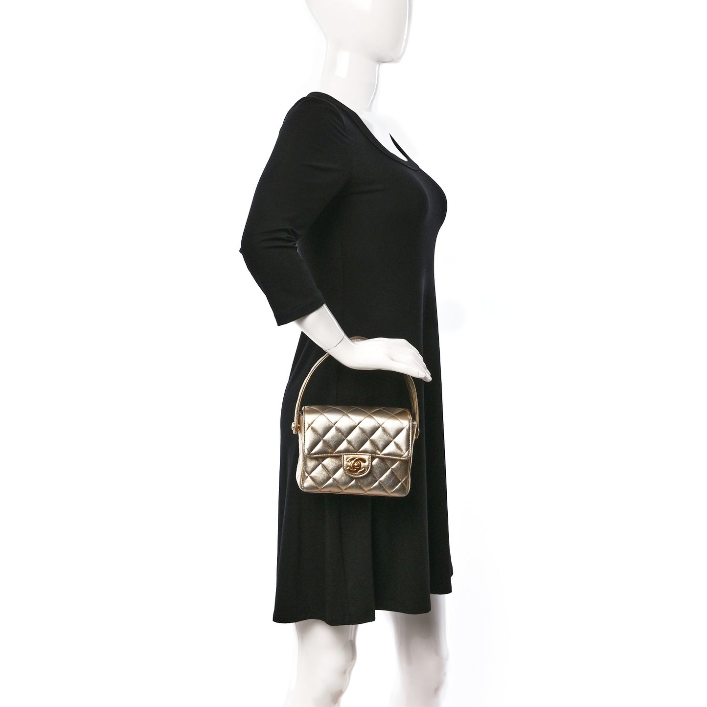 Lambskin Micro Mini Kelly Flap Bag Gold
