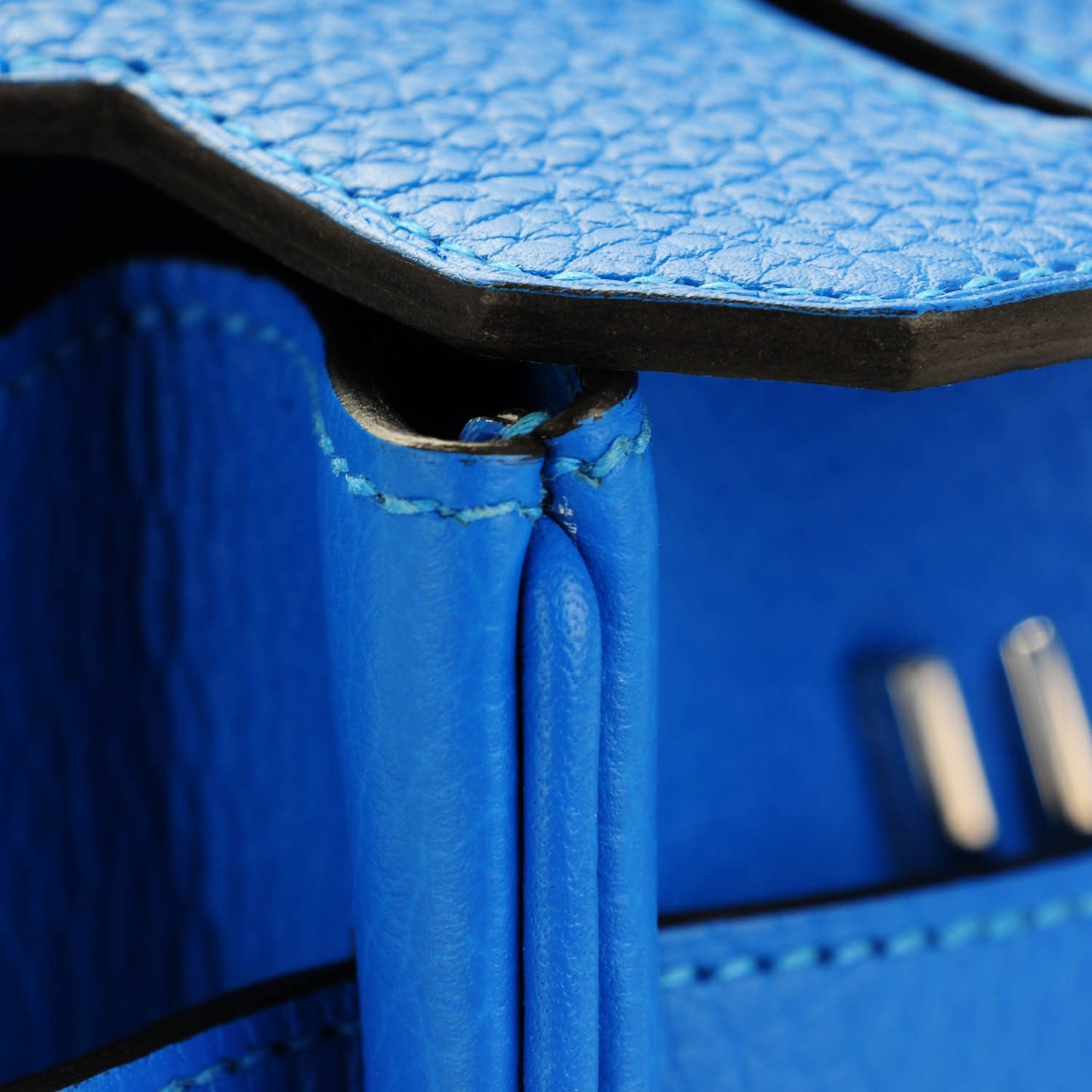 Taurillon Clemence Birkin 35 Bleu Hydra