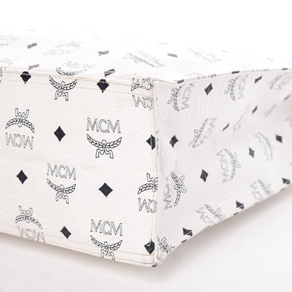 MCM Visetos Shopper Tote White 6 of 25