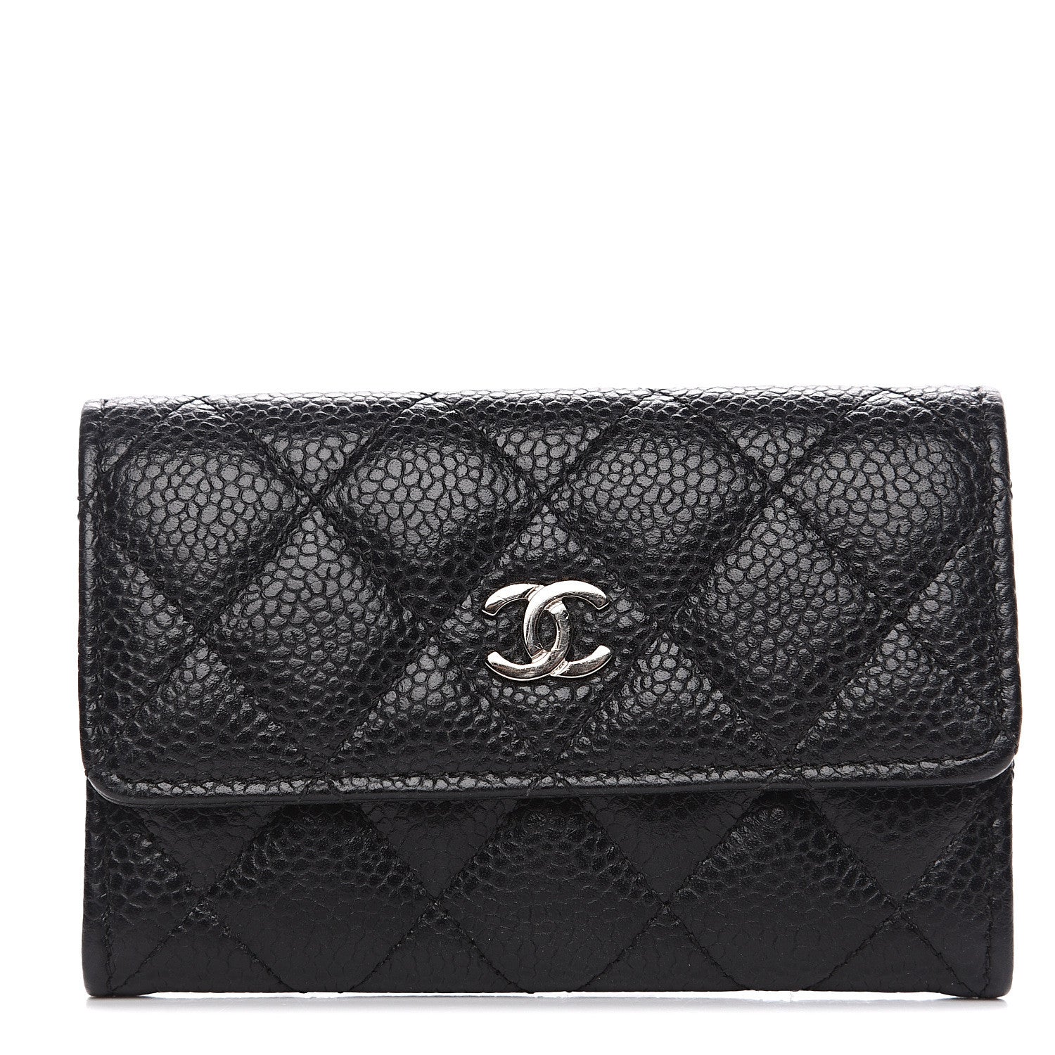 Chanel Caviar Quilted Flap Card Holder Black 1 of 9