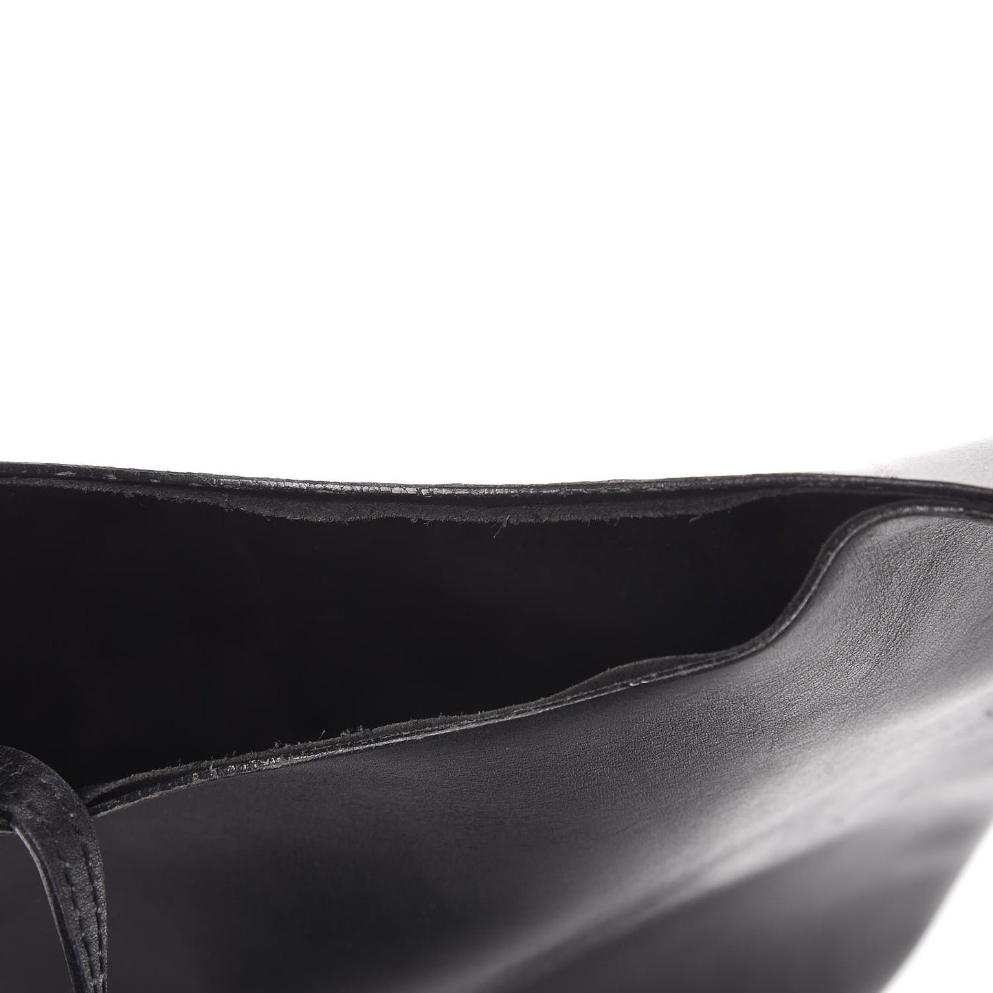 Calfskin Bamboo Handle Shoulder Bag Black