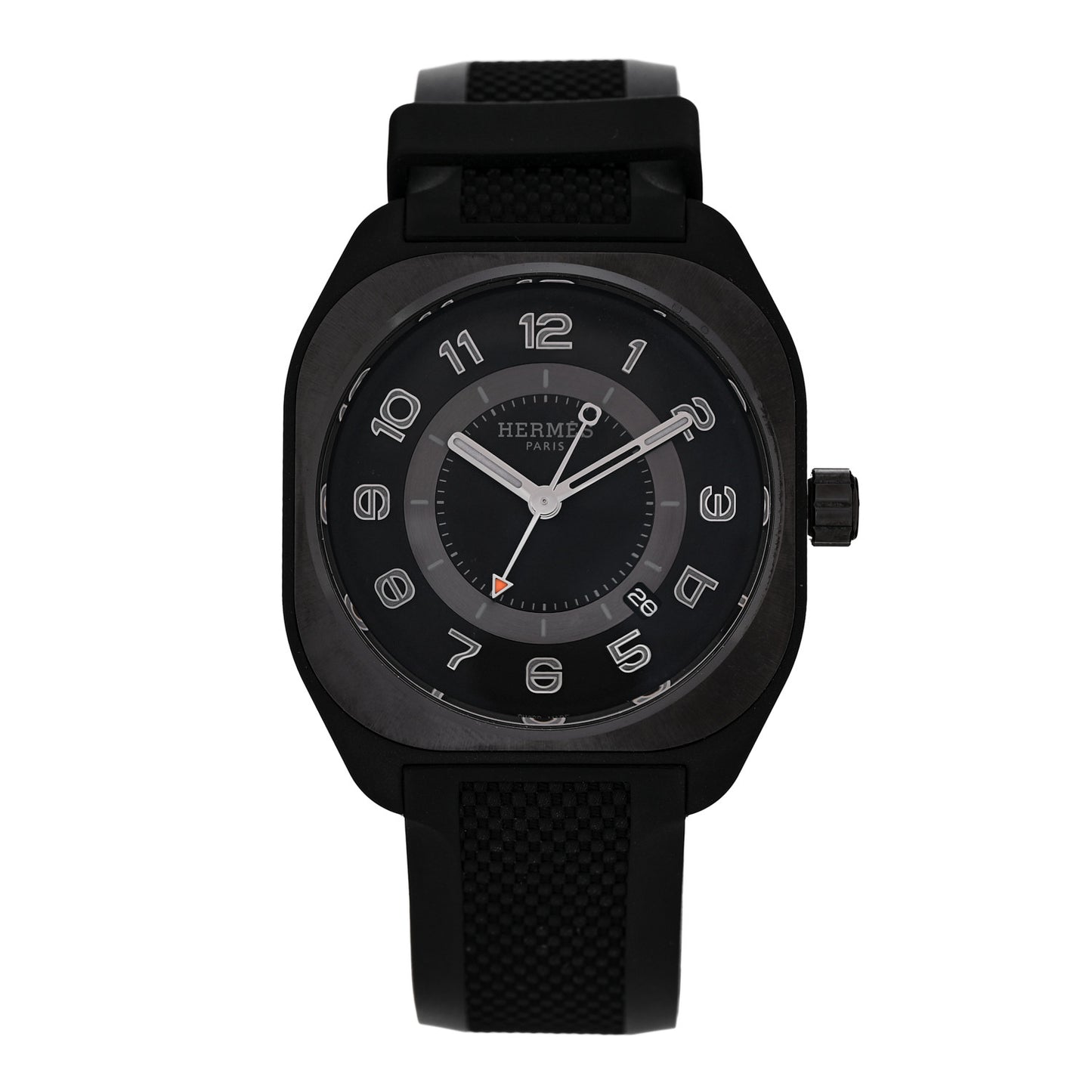 DLC Coated Titanium Rubber 39mm H08 Automatic Watch Noir