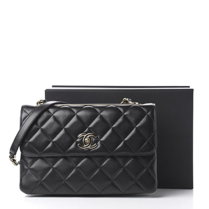 Chanel Lambskin Quilted Medium Trendy CC Flap Black 10 of 10