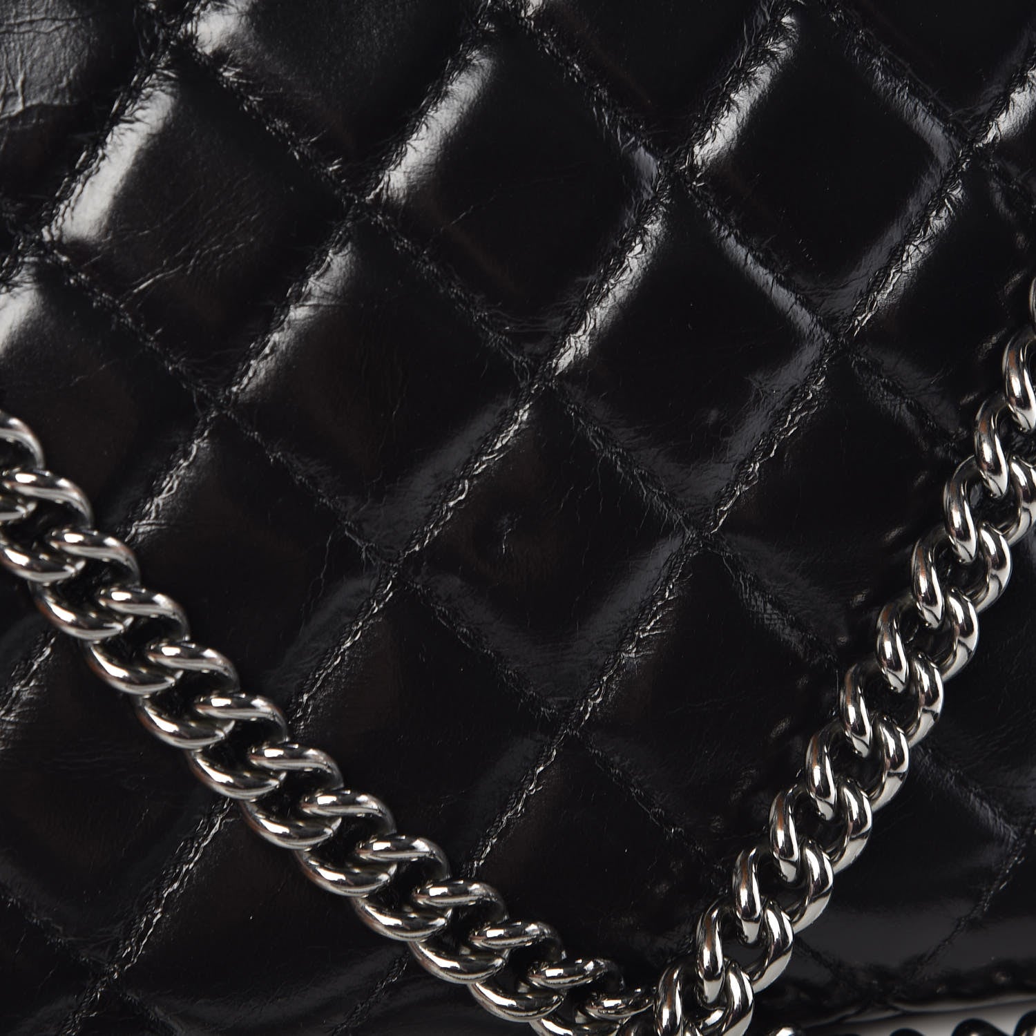 Chanel Glazed Calfskin Quilted Medium Lady Pearly Flap Black 9 of 13