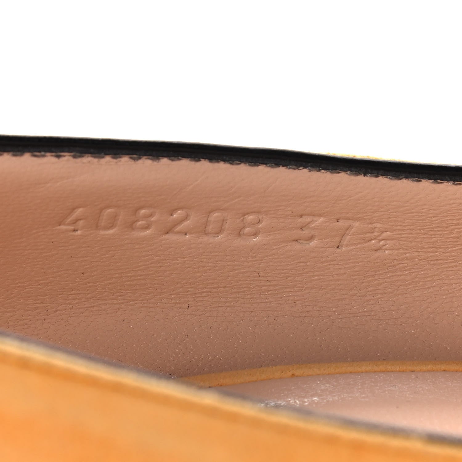 Gucci Kid Scamosciato GG Marmont Fringe 50mm Loafer Pumps 37.5 Crystal Copper 7 of 12