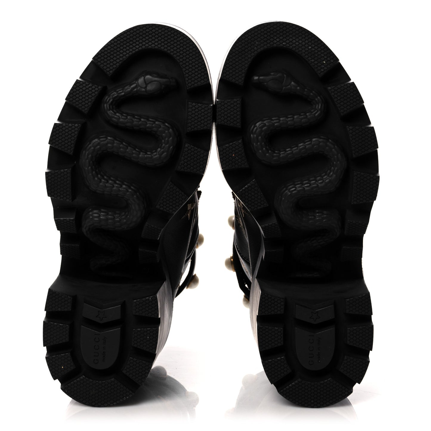 Calfskin Embroidered Lace Up Combat Ankle Boots 37 Black
