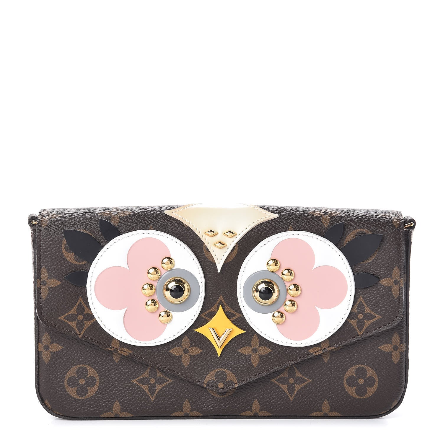 Louis Vuitton Monogram Lovely Birds Pochette Felicie Chain Wallet 1 of 11