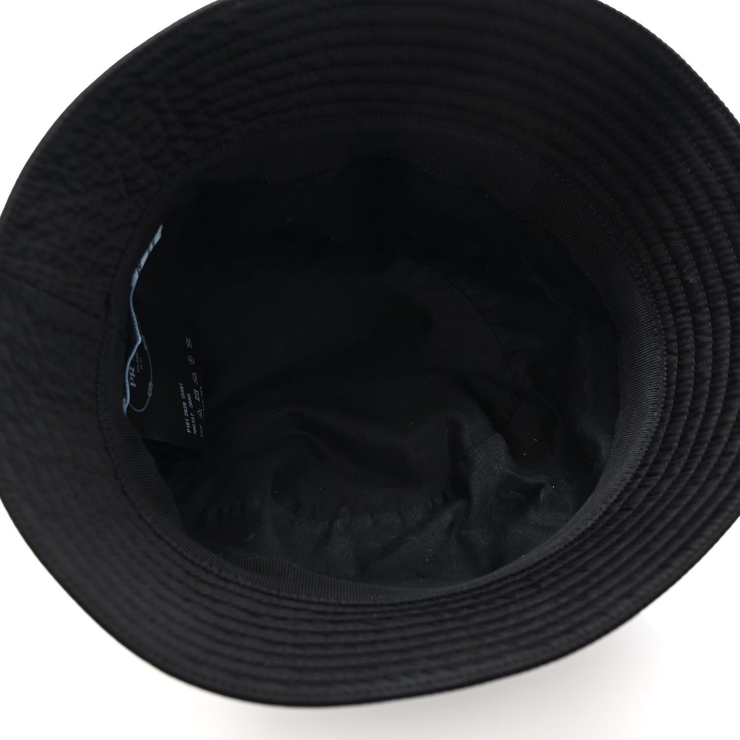 Re-Nylon Metal Triangle Logo Womens Bucket Hat M Black