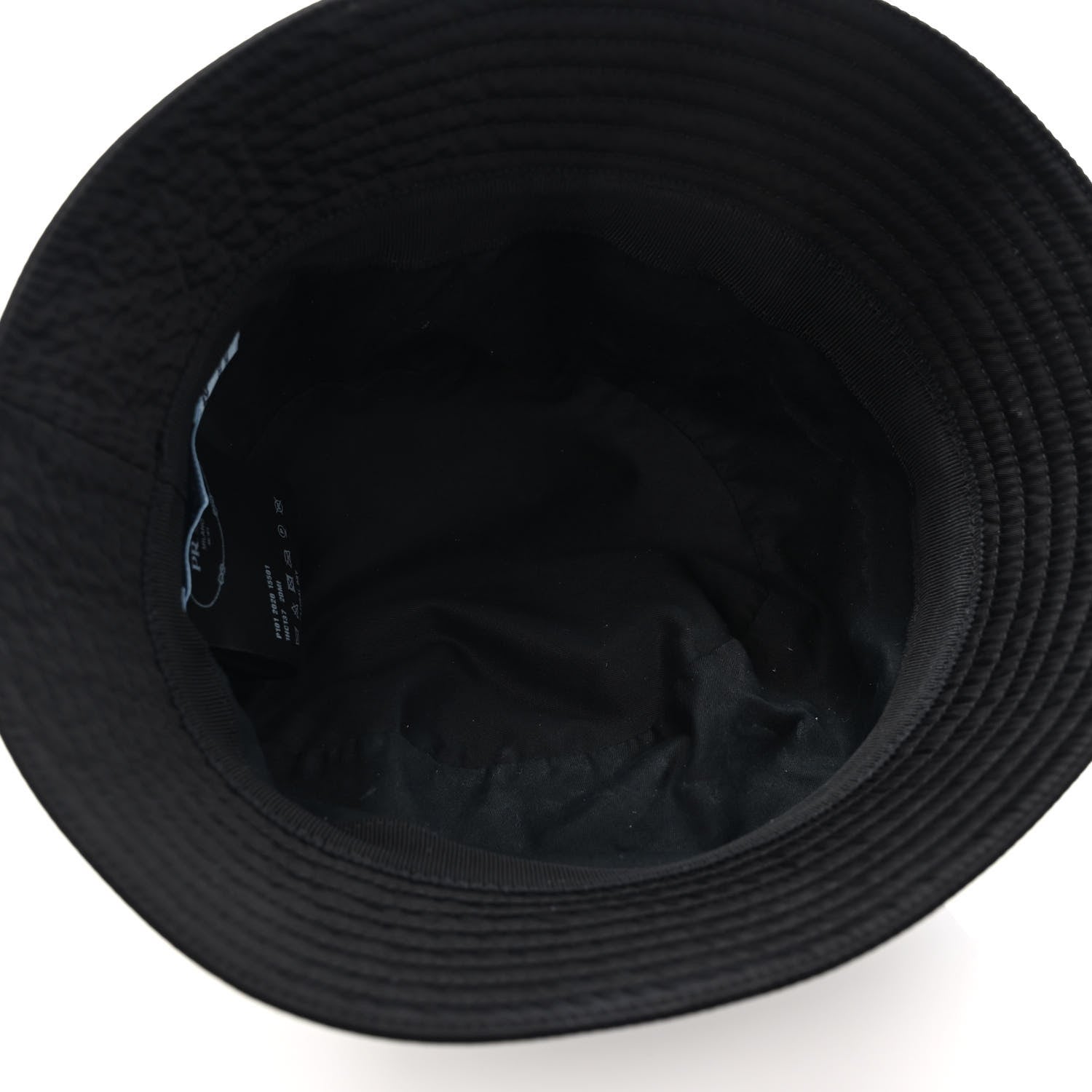 Prada Re-Nylon Metal Triangle Logo Womens Bucket Hat M Black 5 of 6