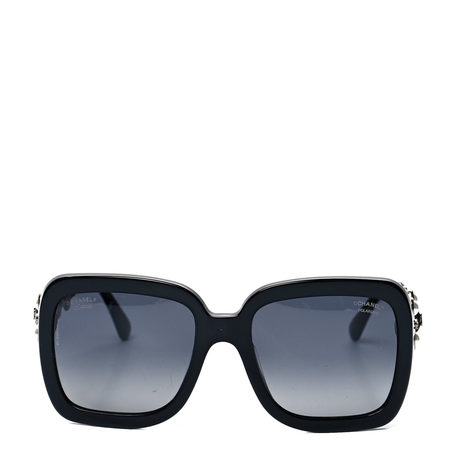Pearl Crystal Bijoux Polarized Sunglasses 5335-B-A Black