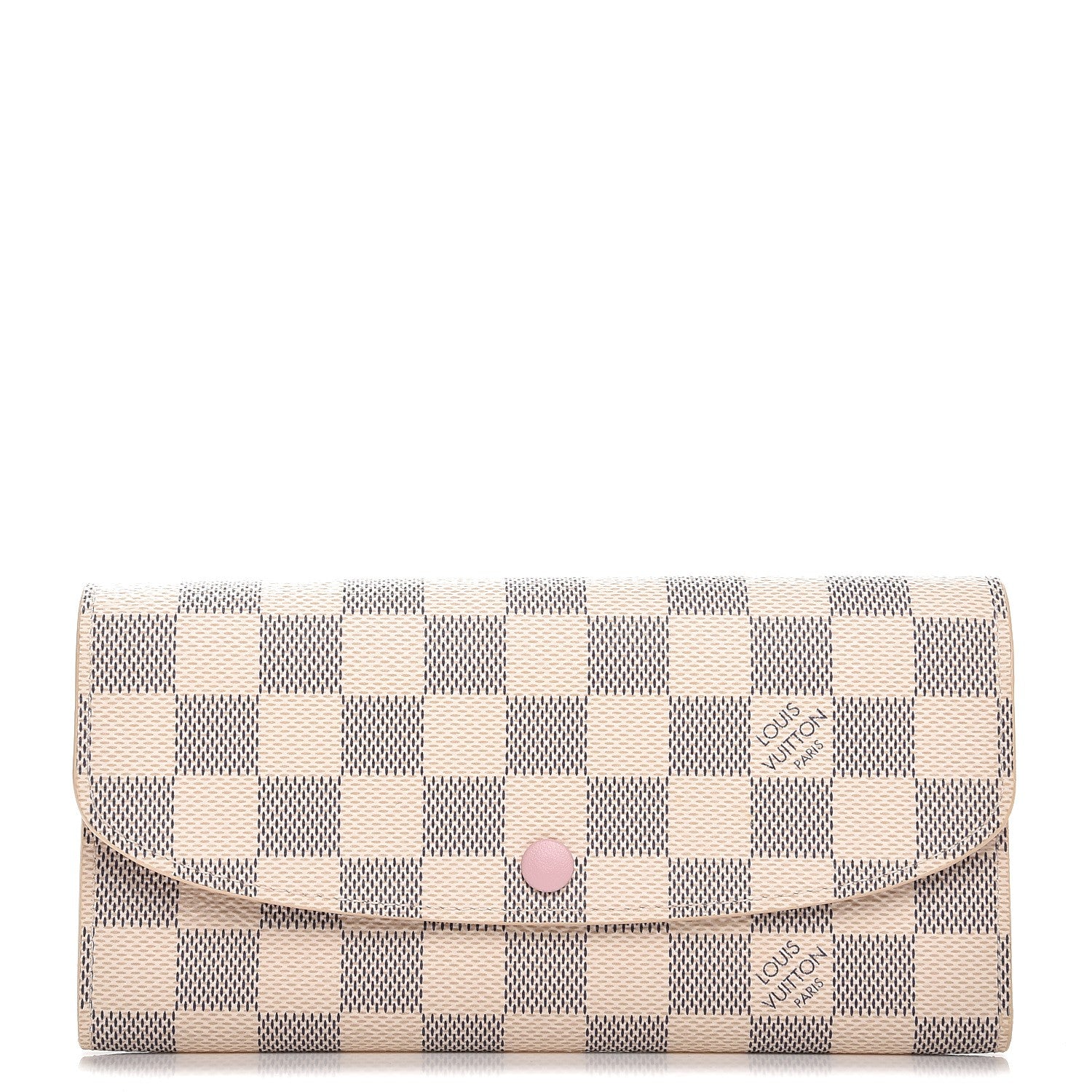 Louis Vuitton Damier Azur Emilie Wallet Rose Ballerine 1 of 8