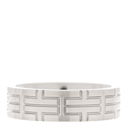Hermes 18K White Gold Diamond Kilim H Band Ring 48 4.5 3 of 6
