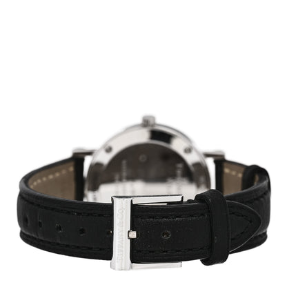Tiffany Sterling Silver Calfskin 29mm Atlas Quartz Watch Black 3 of 4