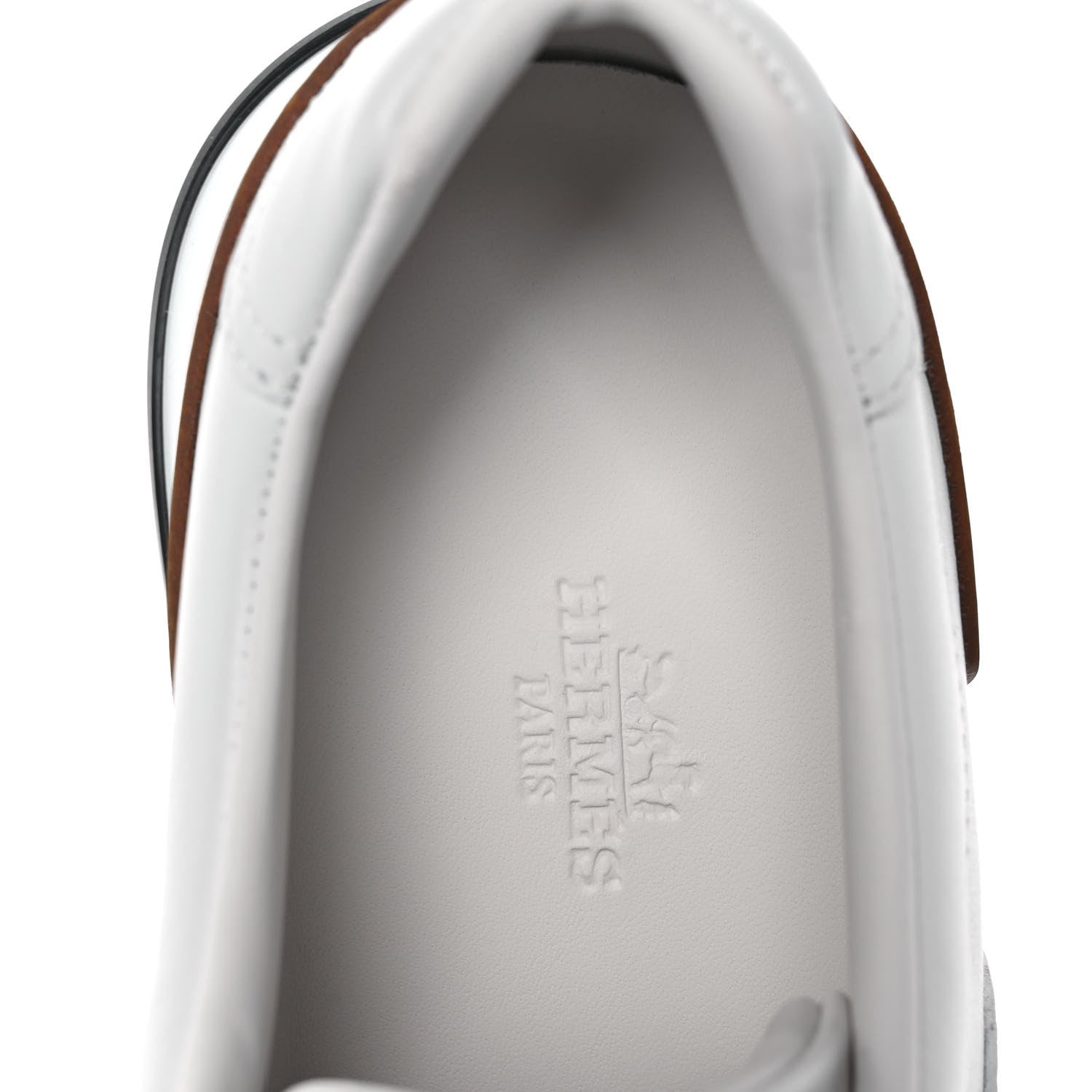 Hermes Calfskin Womens Trail Sneakers 38 White 7 of 7