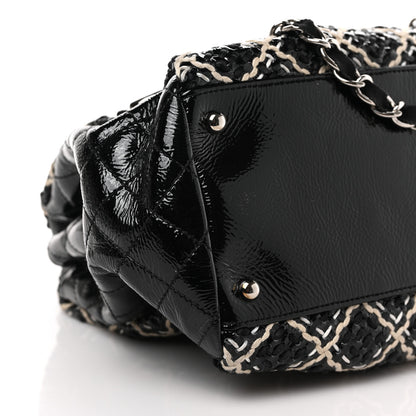 Chanel Patent Hand Embroidered Large Just Mademoiselle Black 8 of 9