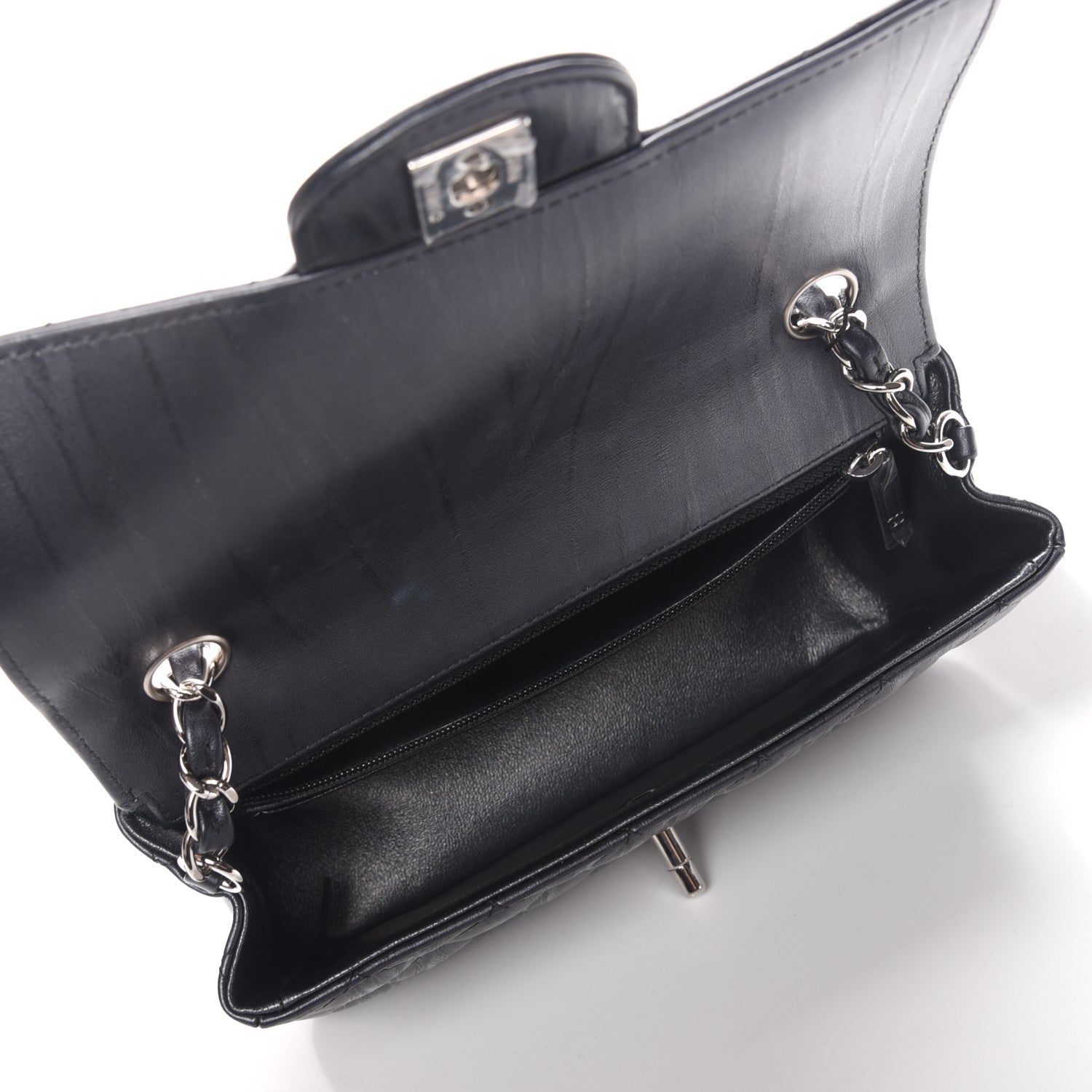 Chanel Calfskin Quilted Mini Rectangular Flap Charcoal 5 of 9