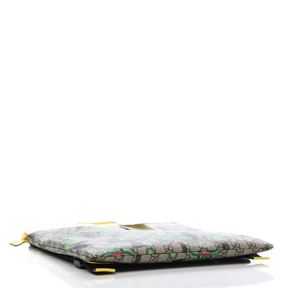 Gucci Soft GG Supreme Monogram Smiling Plants Childrens Drawstring Backpack Beige Ebony Multicolor Crop 3 of 8