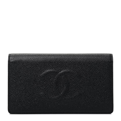 Chanel Caviar Timeless CC Yen Wallet Black 1 of 4