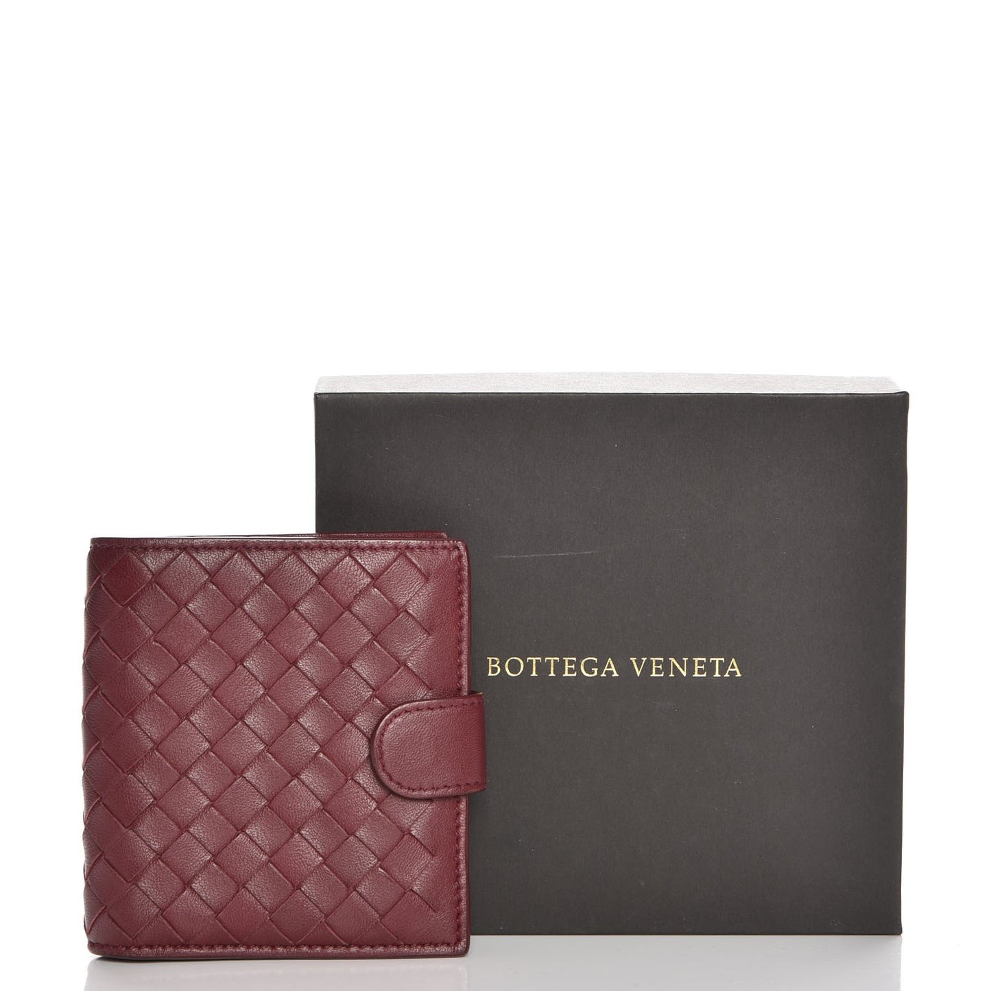 Nappa Intrecciato Mini Wallet Barolo