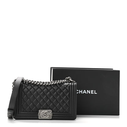 Chanel Calfskin Quilted Medium Boy Flap Black 11 of 11