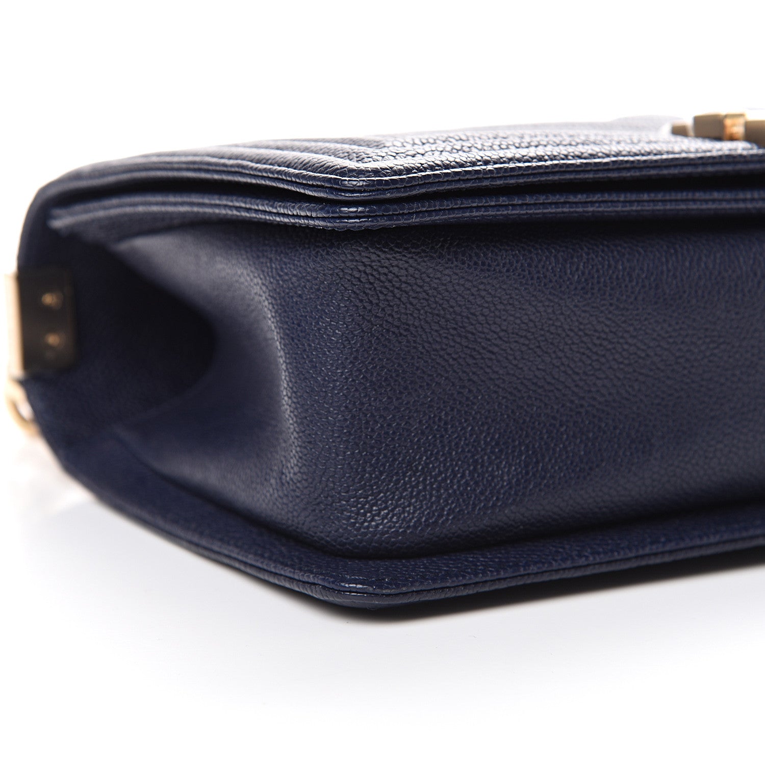 Chanel Caviar Chevron Quilted Medium Boy Flap Navy 8 of 10