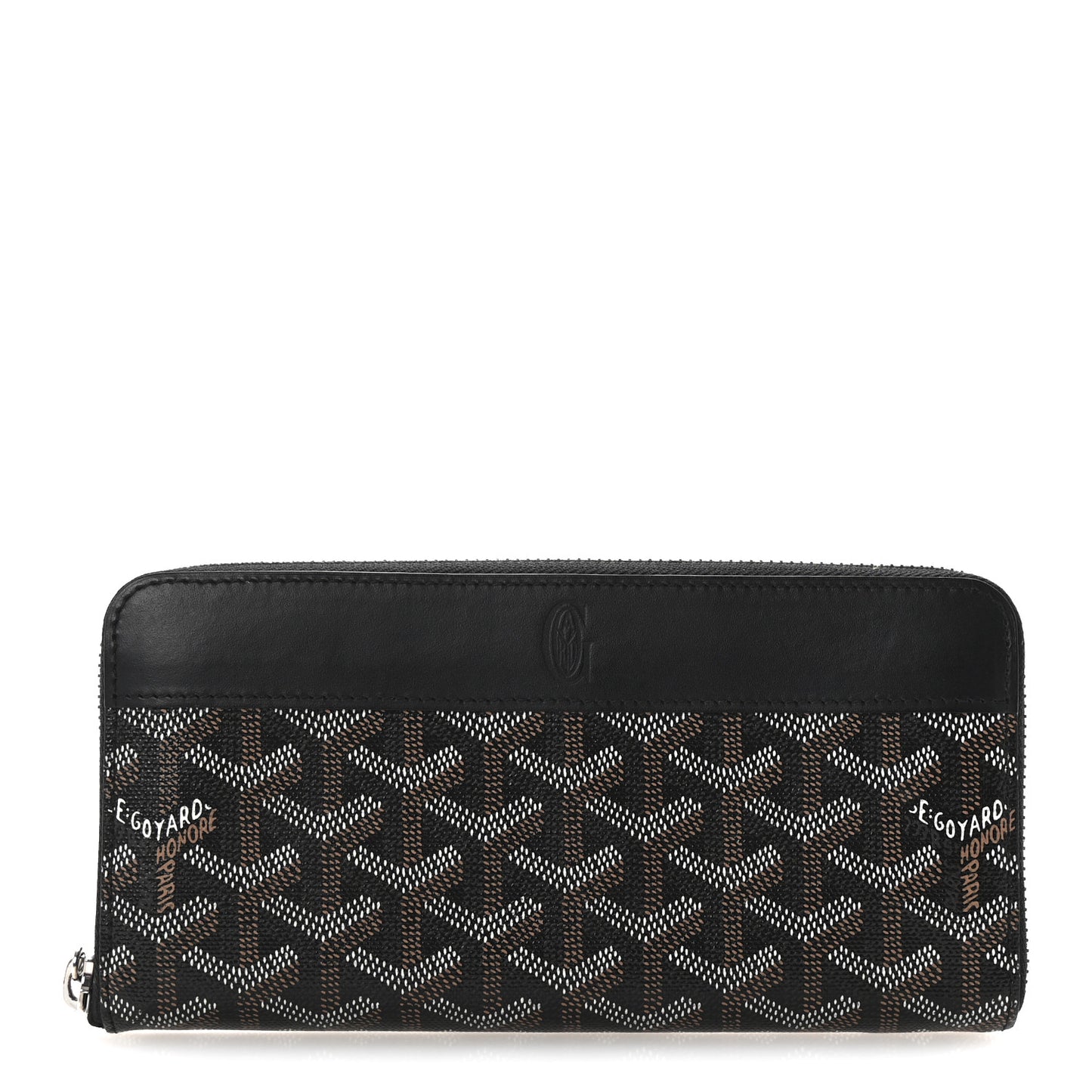 Goyardine Matignon Zip Around GM Wallet Black