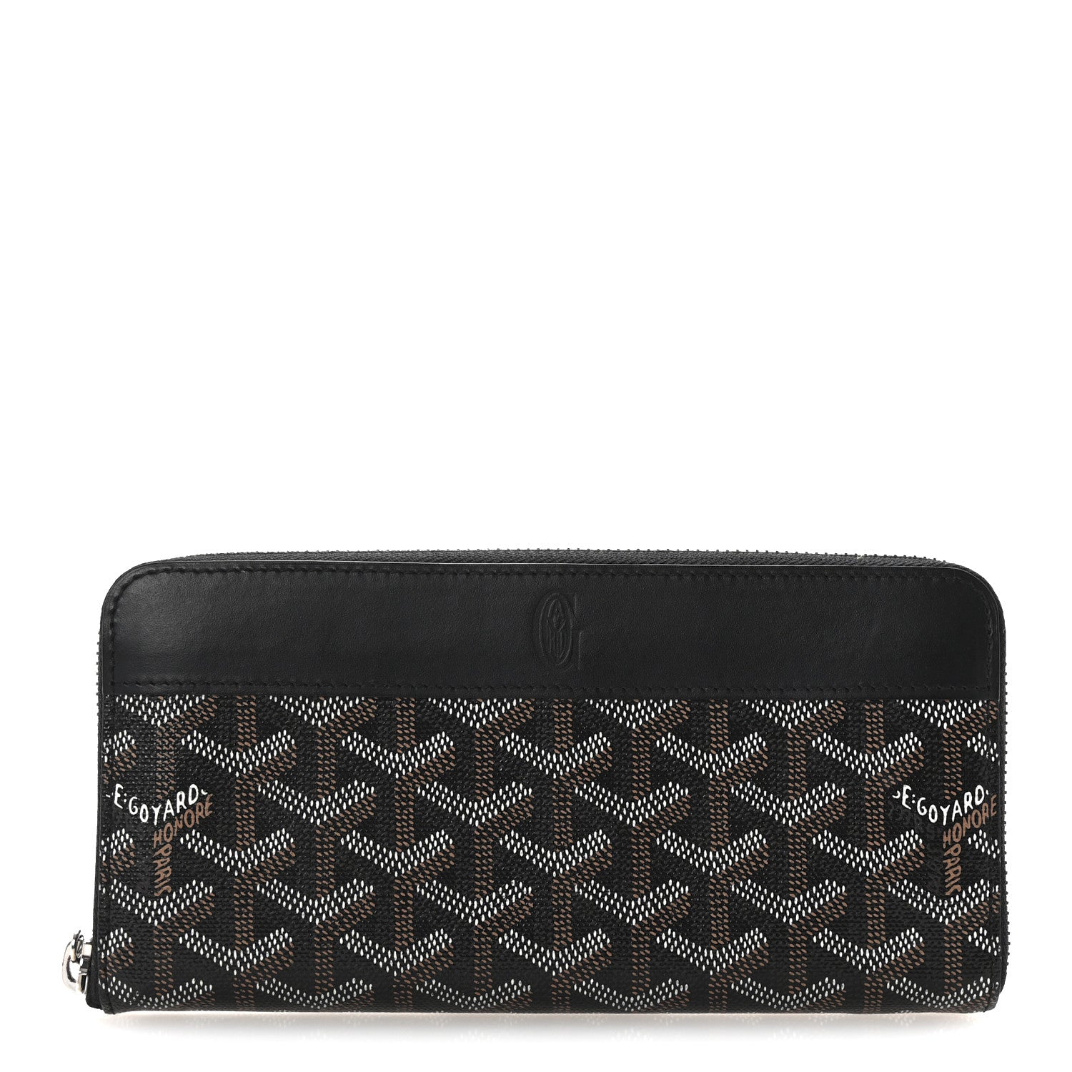 Goyard Goyardine Matignon Zip Around GM Wallet Black 1 of 7