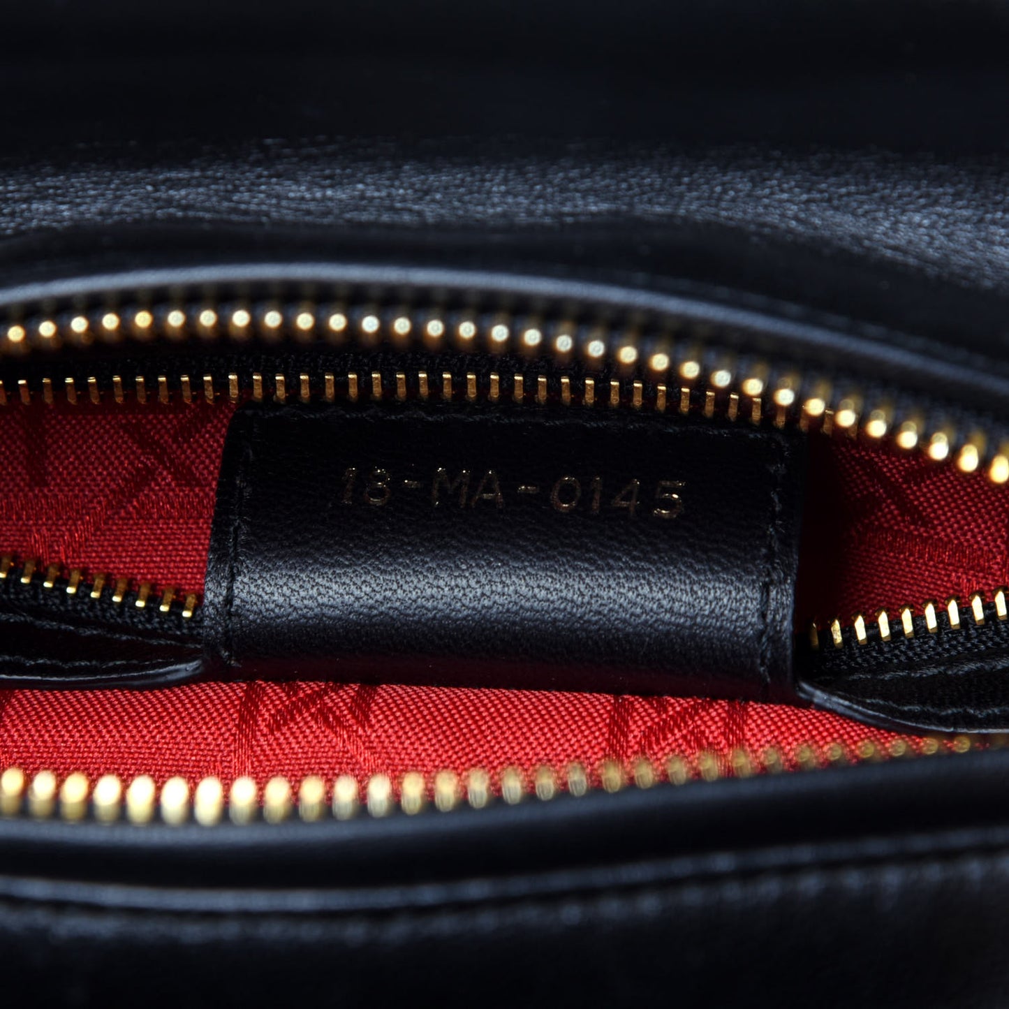 Lambskin Cannage Medium Lady Dior Black