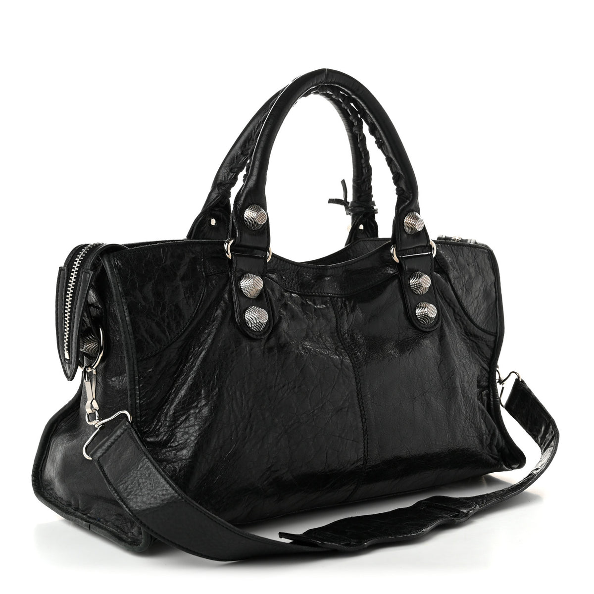 Agneau Giant 21 Silver Hardware Part Time Black