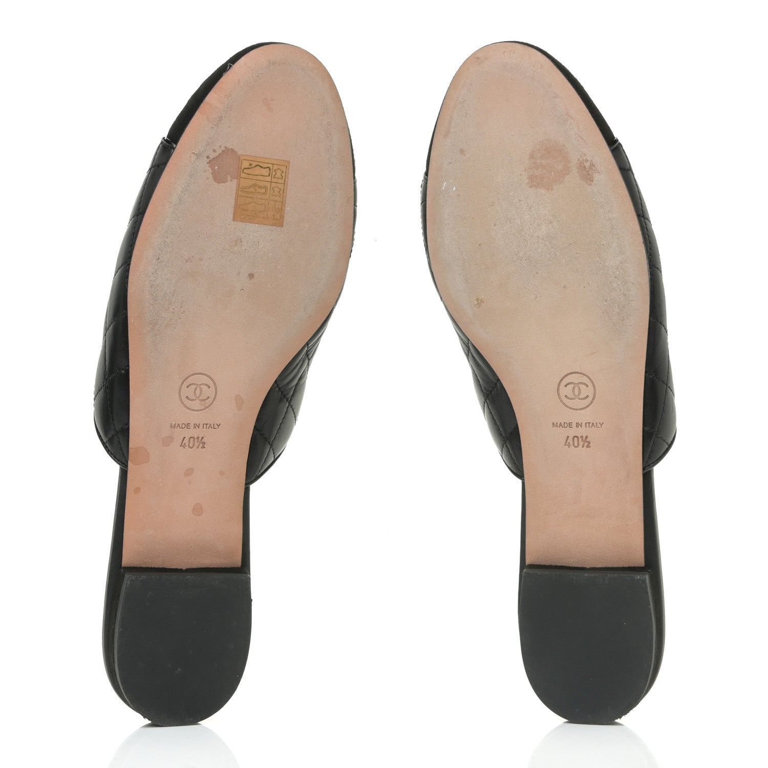 Chanel Lambskin Kid Suede Quilted Mules 40.5 Black 6 of 17