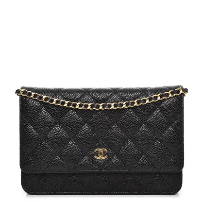 Chanel Caviar Quilted Wallet On Chain WOC Black 1 of 9