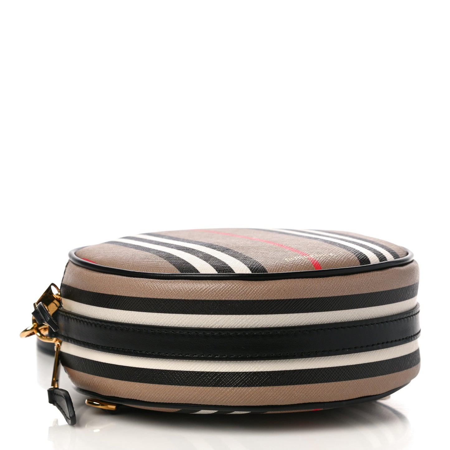 E-Canvas Calfskin Icon Stripe Louise Bag Archive Beige