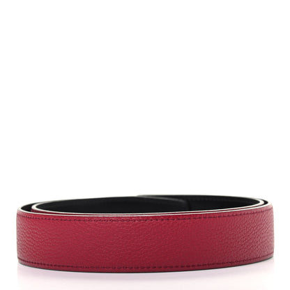 Hermes Box Togo 32mm Belt Strap 80 Black Rouge Grenat 2 of 4