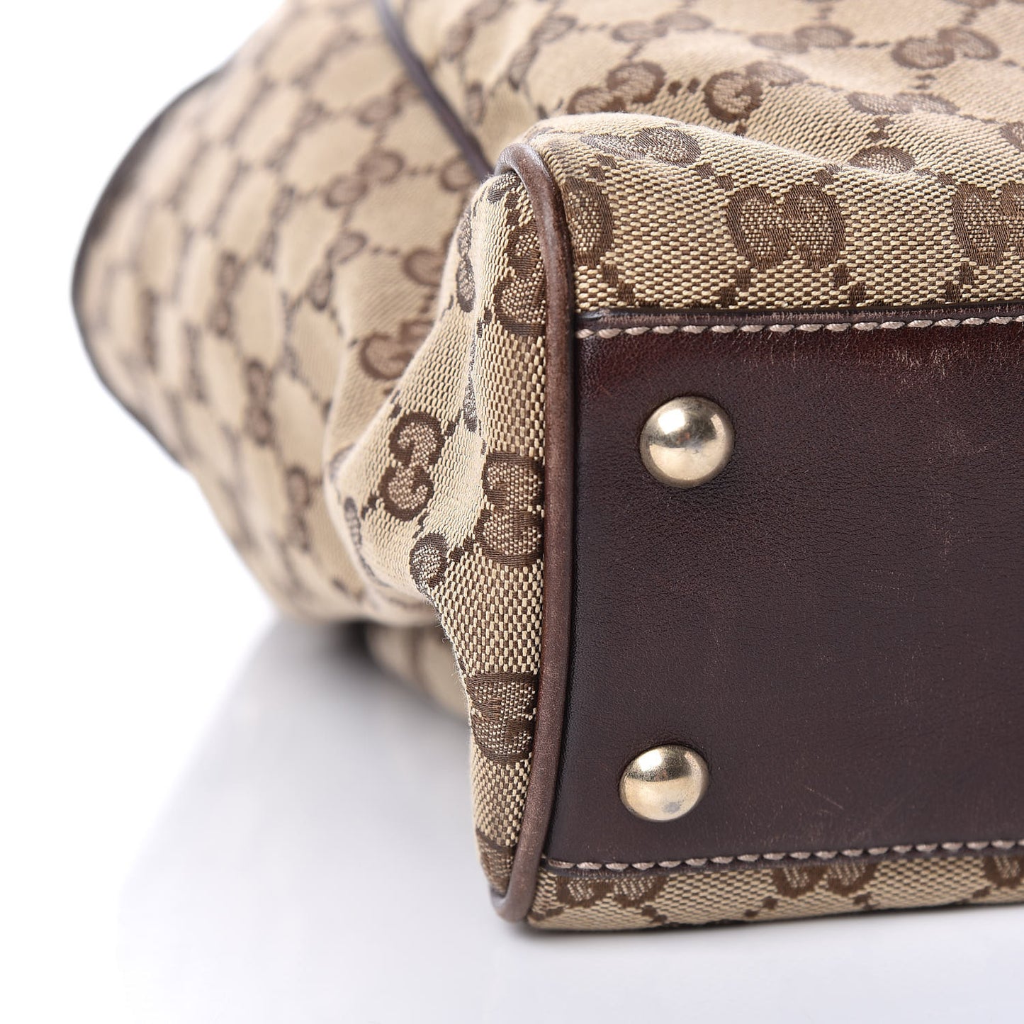 Monogram Peggy Braided Tote Dark Brown