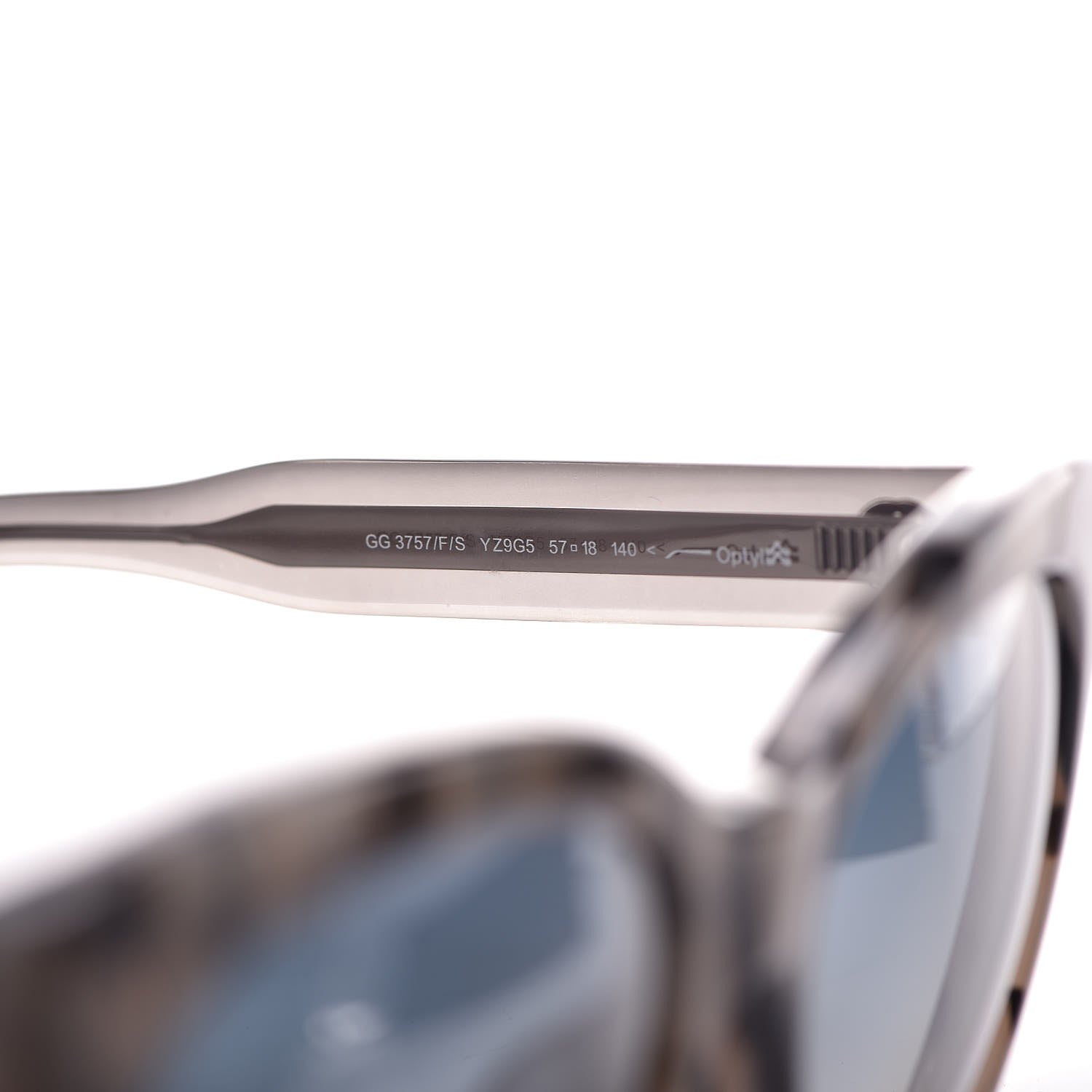 Gucci Cat Eye GG3757/F/S Sunglasses Gray Black 5 of 8