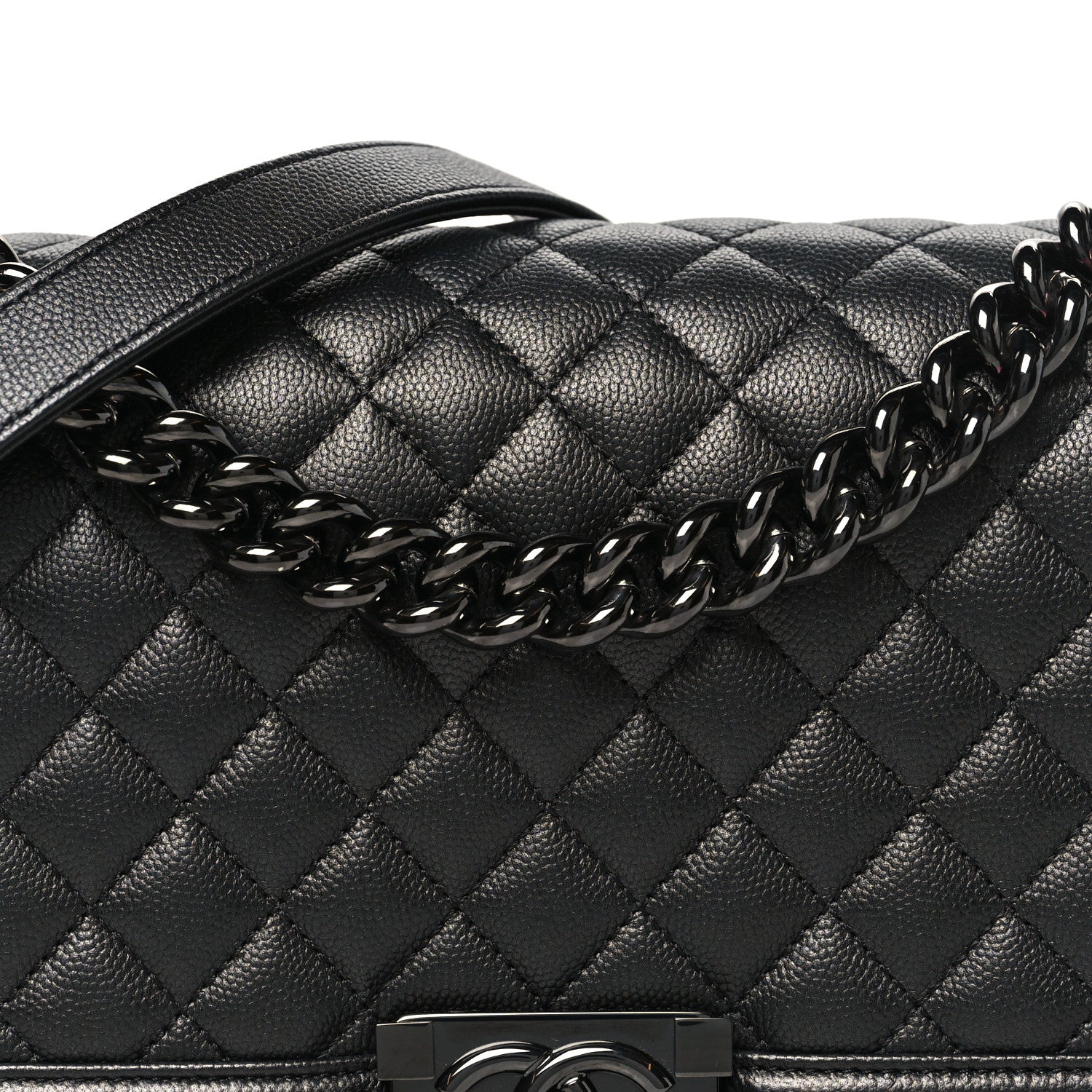 Chanel Caviar Quilted Medium Boy Flap So Black 8 of 10