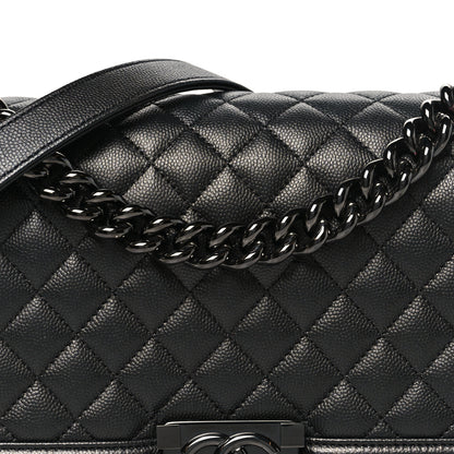 Chanel Caviar Quilted Medium Boy Flap So Black 8 of 10