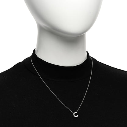 Tiffany Platinum Diamond Letters C Pendant Necklace 2 of 5