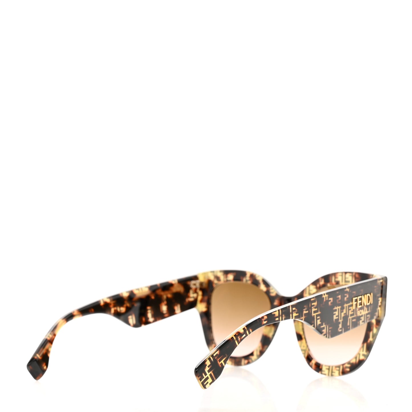 Acetate Fendi Roma Cat Eye Sunglasses FF 0435/S Havana