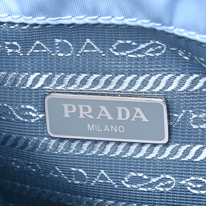 Prada Saffiano Tessuto Nylon Vela Bucket Wristlet Celeste 6 of 10