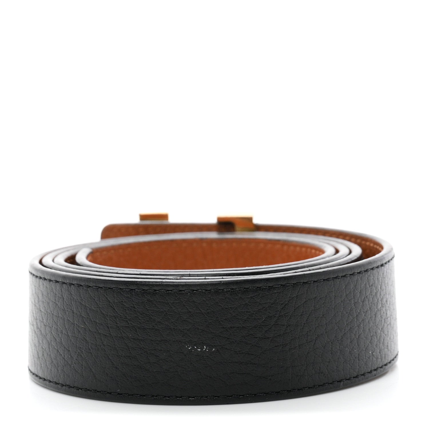 Louis Vuitton Taurillon Calfskin 30mm LV Initiales Reversible Belt 85 34 Black Brown 2 of 5