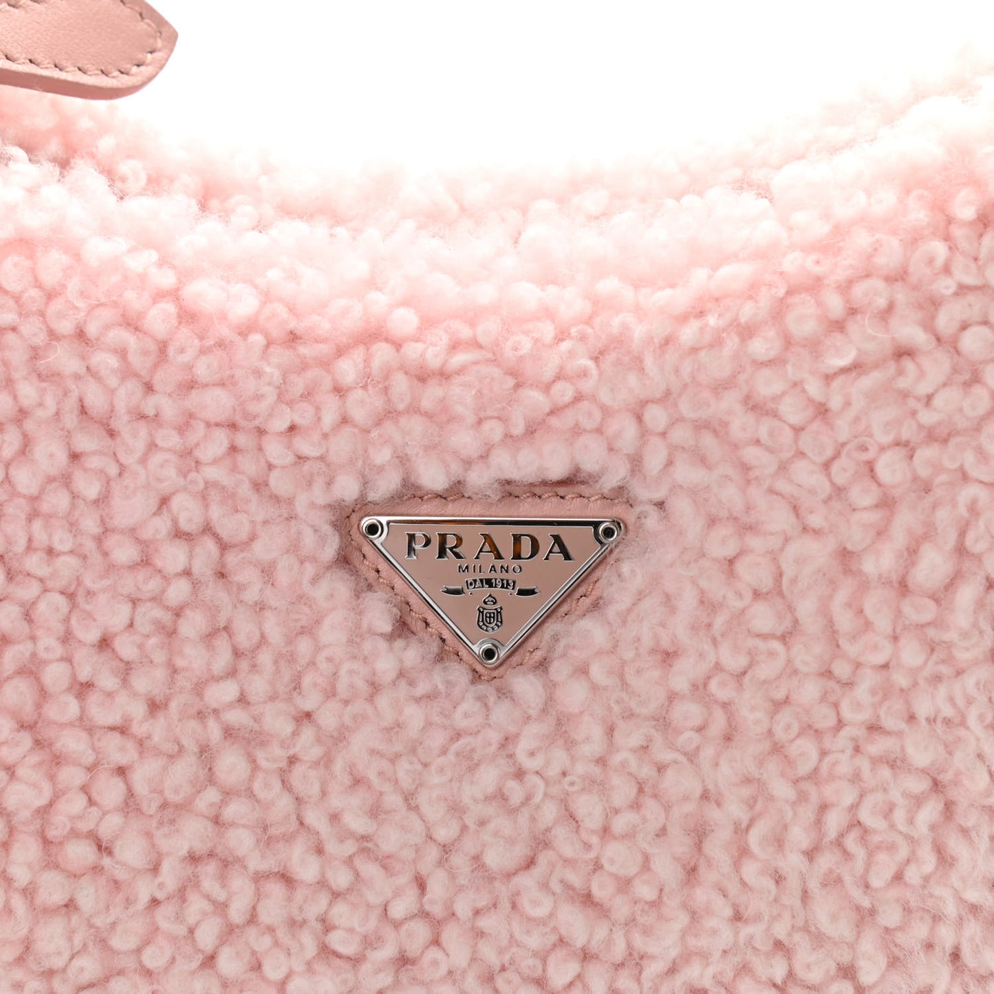 Shearling Mini Re-Edition 2000 Bag Orchidea