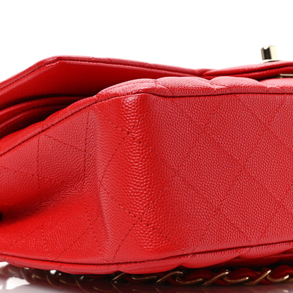 Chanel Caviar Quilted Medium Double Flap Red 8 of 9