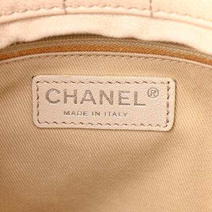 Chanel Goatskin Square Stitch Essential Bowler White 5 of 12