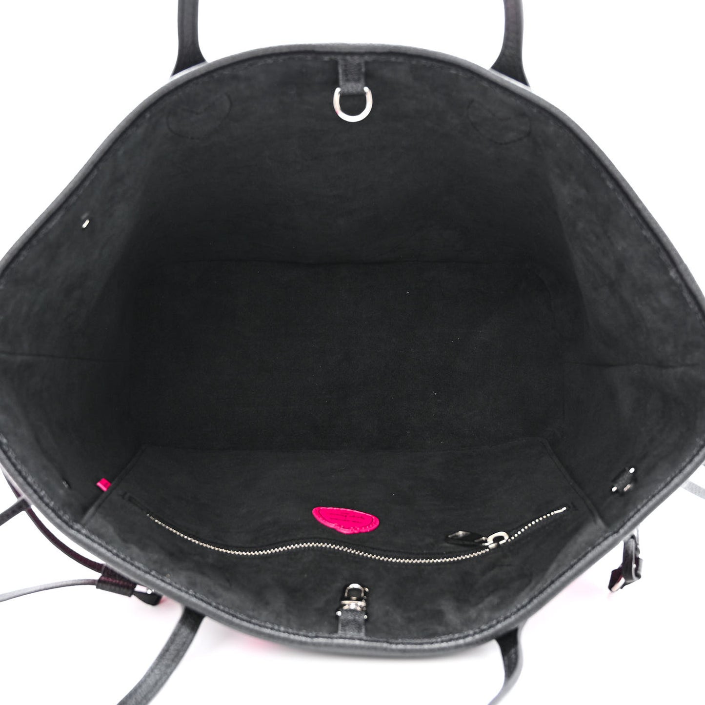 LV X YK Empreinte Infinity Dots Neverfull MM Black Fuchsia