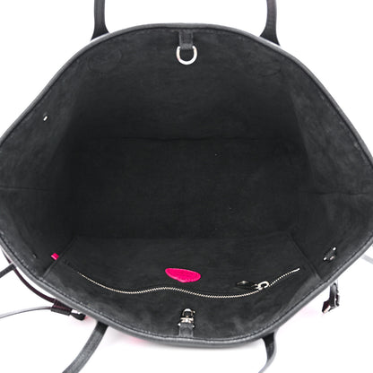 Louis Vuitton LV X YK Empreinte Infinity Dots Neverfull MM Black Fuchsia 6 of 12