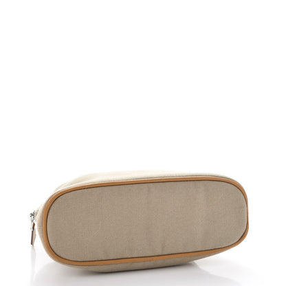 Hermes Cotton Canvas Mini Bolide Travel Cosmetic Pouch Gris Ponce 4 of 10
