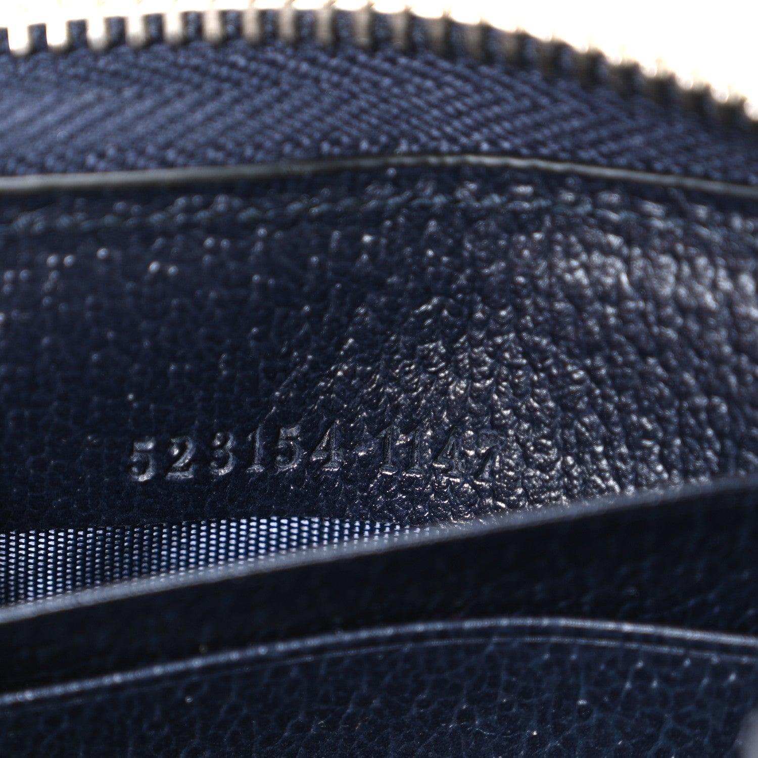 Gucci GG Supreme Monogram Textured Dollar Calfskin Web Ophidia Zip Around Wallet Beige Blue 7 of 7