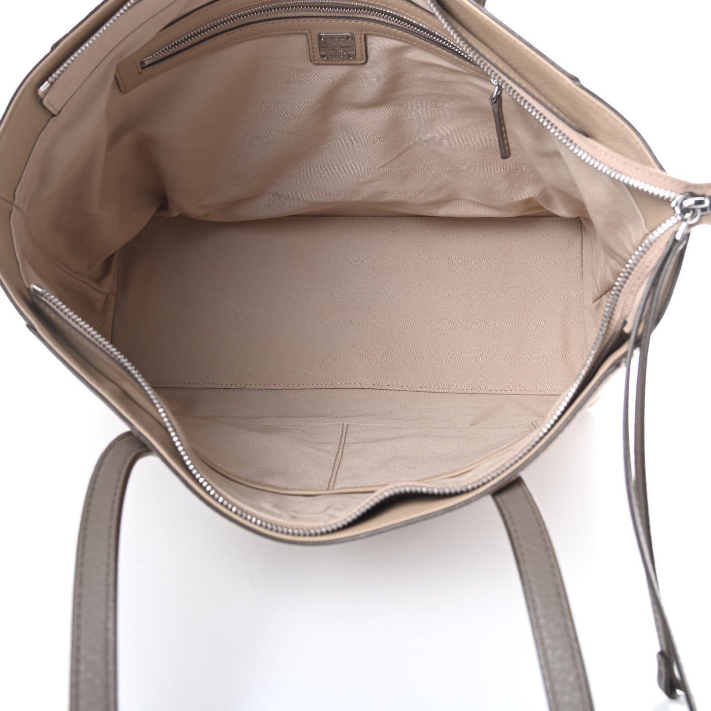 Calfskin Ottomar Monogram Medium Klara Top Zip Tote New Beige