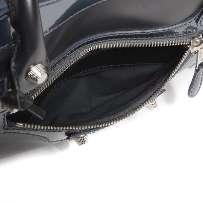 Balenciaga Smooth Calfskin Metallic Patent Giant 12 Silver Hardware City Black Gris 9 of 10